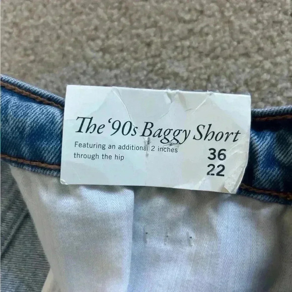 New with tag abercrombie and Fitch the 90s baggy short low rise jean shorts - Picture 5 of 7